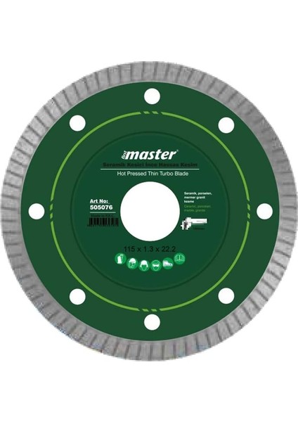 Menashop Metrashop Kardeşler Yapı Market Master Seramik Granit Mermer Kesici Ince Hassas Kesim 115 mm