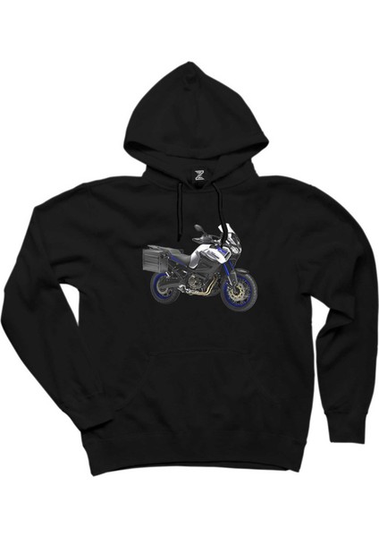 Yamha XT1200Z Super Tenere Siyah Kapşonlu Sweatshirt Hoodie
