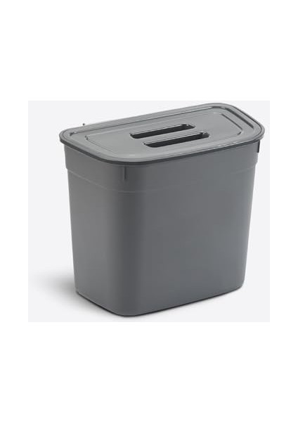 Menashop Metrashop Home 7 Litre Dolap Kapağına Takılabilir Kapaklı Askılı Çöp Kovası, Plastik, Mutfak ve Banyo Için Pratik Atık Toplama Çözümü, Uzun Ömürlü ve Kolay Temizlenebilir (Antrasit Gri)
