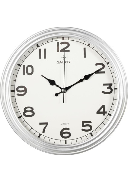 Menashop Metrashop 31 cm Dekoratif Gerçek Cam Sessiz Mekanizma Duvar Saati