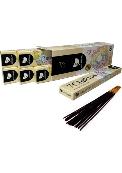 Menashop Metrashop 7 Chakras (7 Çakra) Kokusu Özel Aroma Kokusu Agarbatti Arınma 20 Adet 1 Paket Çubuk Tütsü