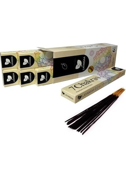 Menashop Metrashop 7 Chakras (7 Çakra) Kokusu Özel Aroma Kokusu Agarbatti Arınma 20 Adet 1 Paket Çubuk Tütsü