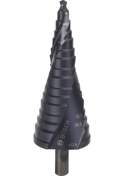 Menashop Metrashop Professional Kademeli Matkap Hss-Altin 3 Yüzeyli Şaftlı (M10-M40)