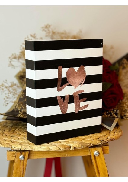 Fotoğraf Albümü 10 x 15 cm 200 Lük Renkli Love Desenli Anı Albümü
