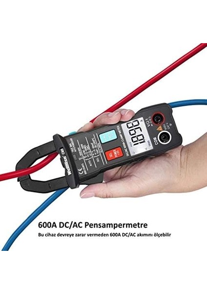 Menashop Metrashop Cm9 600A Ac/dc Dijital Otomatik Pensampermetre True Rms