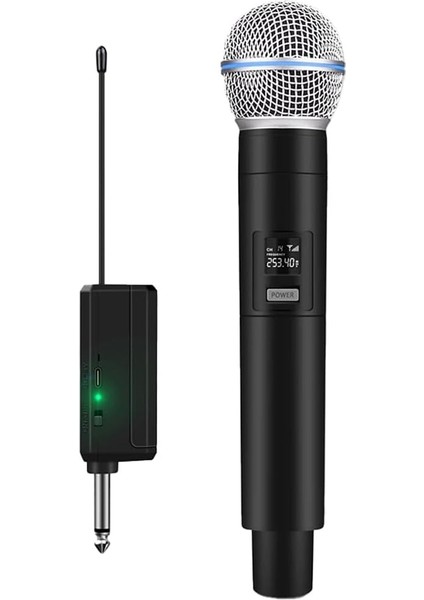 Menashop Metrashop Kablosuz Karaoke Mikrofonu 6.35MM Amfi Hoparlör Için 600 Hz Ila 800 Khz Çok Amaçlı Tak ve Çalıştır Kablosuz Mikrofon Dış Mekan Için WN05 (TEKLI-WN05)
