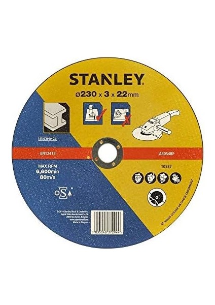 Menashop Metrashop STA32040-QZ Metal Kesme Taşı 230 Mm, Renkli fiyatları
