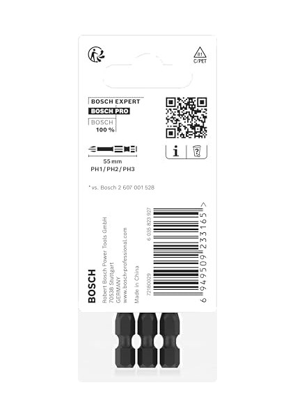 Menashop Professional 3 Adet. Impact Control Tornavida Ucu Ph Seti (50 Mm, Altıgen Şaft, Maymuncuk ve Tıklama, Darbe Sürücüleri Için Aksesuarlar)