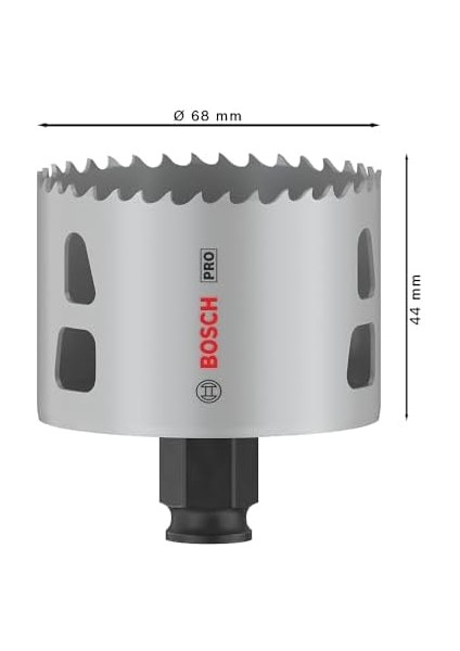 Menashop Metrashop 1 x Pro Multi Material Power Change Plus Delik Testeresi (Yumuşak Ahşap, Alçıpan Duvar Için, Ø 68 Mm, Profesyonel Aksesuar, Matkap/tornavida Için)