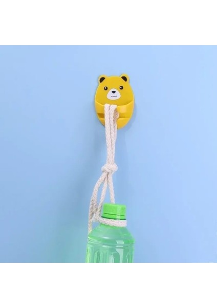 Menashop Metrashop 4 Adet Kendinden Yapışkanlı Ayı Desenli Fiş Askısı Priz Soket Kablo Tutucu