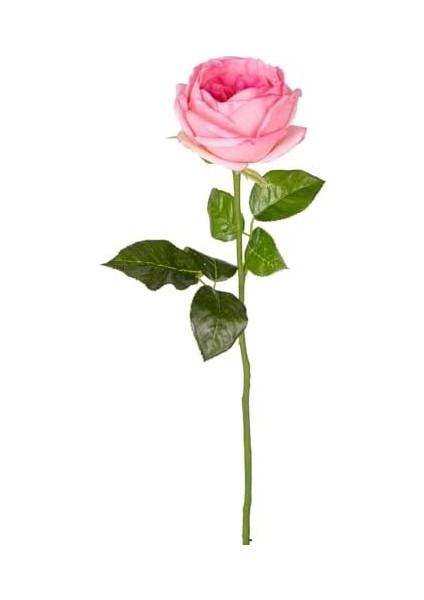 Menashop Metrashop Yapay Çiçek Islak Dokulu Gül Pembe 48 Cm.