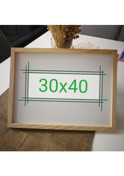 Resim Çerçevesi, Ahşap Tablo, Doğal Çam Ağacı Ahsap Resim Çercevesi Doğal Ahsap Rengi Ile Fotograf, Resim Kolajları, Duvar Galerisi Dekoru Cercevesi (30 x 40)