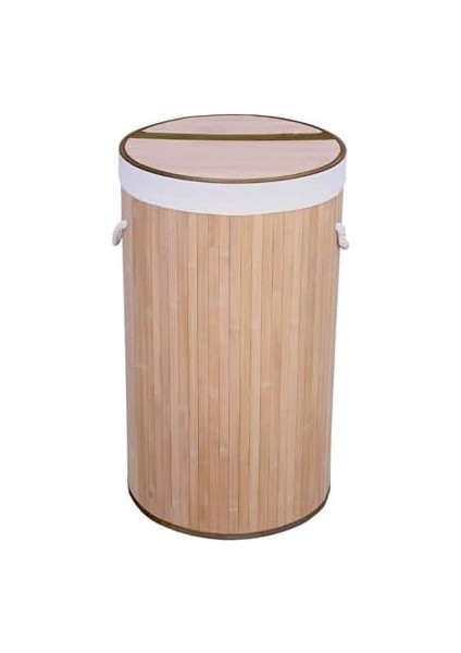 Menashop Metrashop El Yapımı Hasır Katlanır Çamaşır Sepeti Yuvarlak 60 Litre (35CM*35CM*61CM), Doğal Malzemeden Üretilmiş Çamaşırlık (Naturel) fiyatları