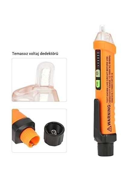 Menashop Metrashop AC10 Temassız Faz Kontrol Kalemi Temassız Voltaj Test Kalemi