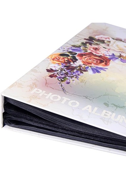 RS307 Fotoğraf Albümü 10 x 15 cm 300 Fotoğraf Kapasiteli Çiçekler Desenli Lüks Albüm fiyatları