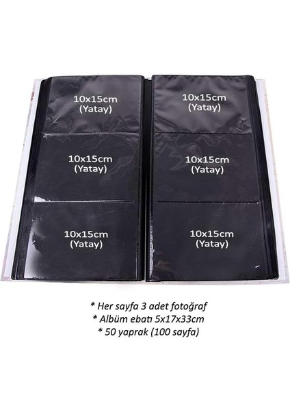 RS307 Fotoğraf Albümü 10 x 15 cm 300 Fotoğraf Kapasiteli Çiçekler Desenli Lüks Albüm modelleri