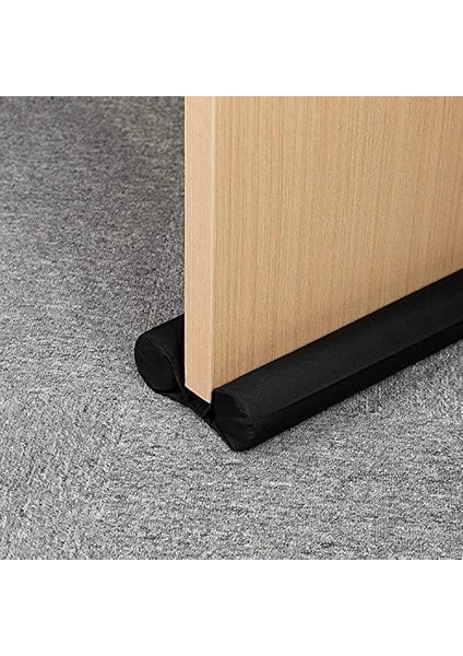 Menashop Metrashop Kapı Altı Rüzgar Önleyici Isı Yalıtım Süngeri Rüzgarlık Stoper Toz Soğuk Sünger Çift Taraflı Izolasyon 2, Byens, Siyah, 85 cm