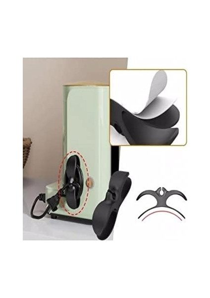 Menashop Concept Yapışkanlı Kablo Sabitleyici Düzenleyici Çok Amaçlı Kablo Tutucu Airfryer Kablo Toparlayıcı Sarma Aparatı 1 Adet modelleri