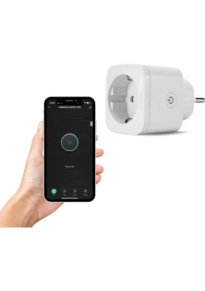 Menashop Metrashop LED Wi-Fi Akıllı Priz Uzaktan Telefonla Kontrol Edilebilir 16 Amper Beyaz| Tuya, Google Asistant, Amazon Alexa Uyumlu (1)