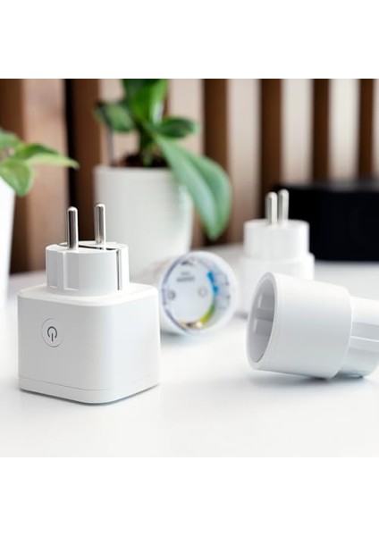 Menashop Metrashop LED Wi-Fi Akıllı Priz Uzaktan Telefonla Kontrol Edilebilir 16 Amper Beyaz| Tuya, Google Asistant, Amazon Alexa Uyumlu (1)