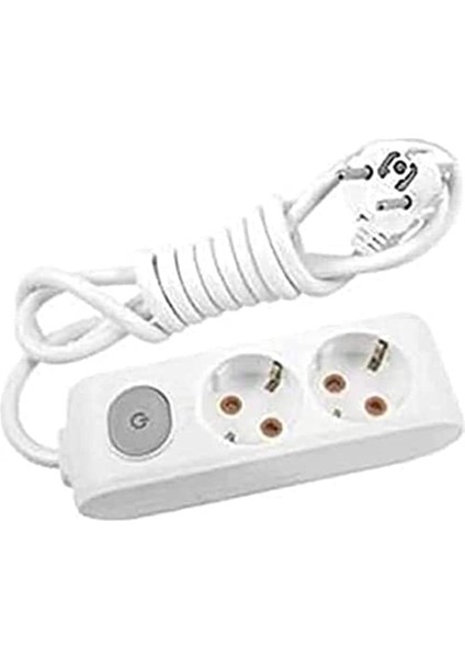 Menashop Metrashop Multi-Let 2li Anahtar-Topraklı Kablo Ç.k 2mt Priz
