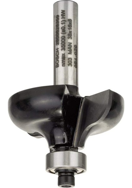 Menashop 2608628359 Aksesuarı Profil Freze G 8 Mm, R1 6,35 Mm, D 38 Mm, L 16 Mm, G 57 mm