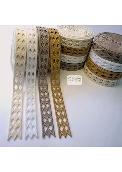 Desenli Şerit Nakış Model | Nakış Aksesuar (Gold)