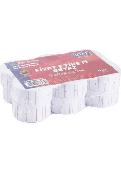 24 Adet 12X21 Motex Beyaz Motex Etiketi