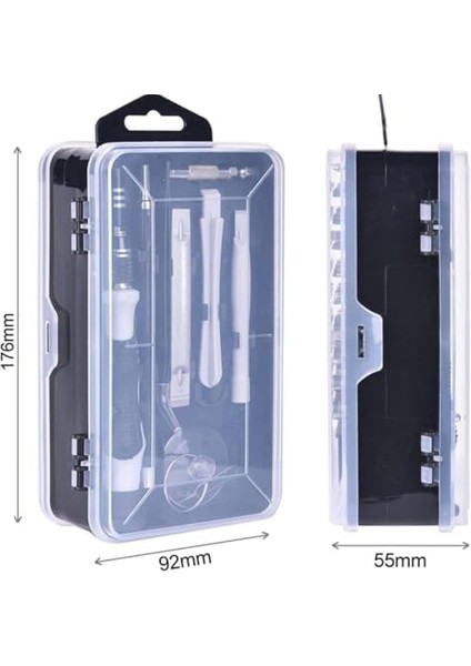 Menashop 115 Parça Elektronik Tornavida Seti, Manyetik Uçlu Onarım Kiti, Dizüstü, Telefon ve Saat Tamiri Için Profesyonel Tamir Seti