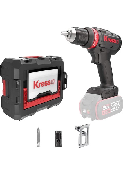 Menashop Metrashop KUA72.91 20VOLT Kömürsüz Profesyonel Şarjlı Matkap (Akü Dahil Değildir)