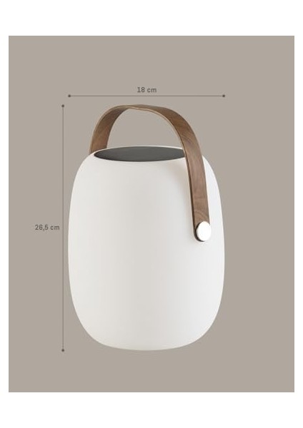 Coco Poline Abajur Beyaz 18,5 cm