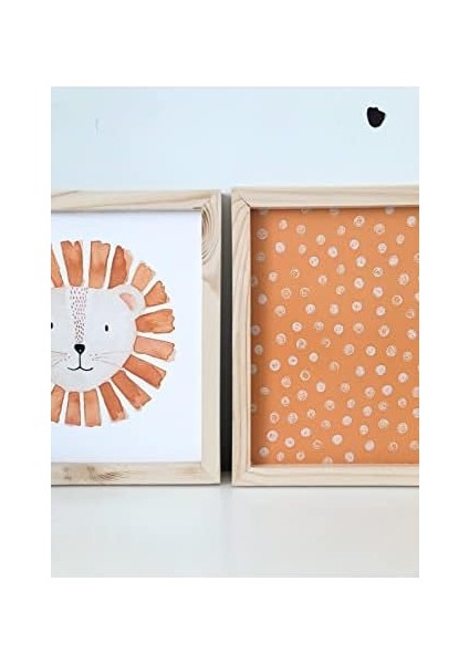 Menashop Metrashop Çocuk Odası Aslan Temalı Çerçeveli Set Tek Ebat HDYNKPKPY-00053