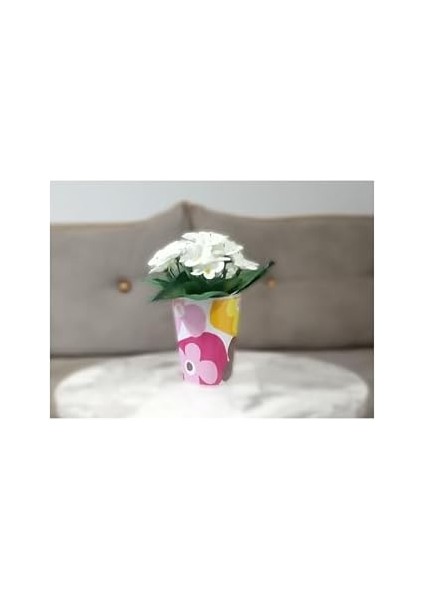Menashop Metrashop Dahil,vazo Dahil,vazoda Çiçek,beyaz Yapay Çiçek,vazo Dekoratif Kırmızı Papatya 7X7X16CM modelleri