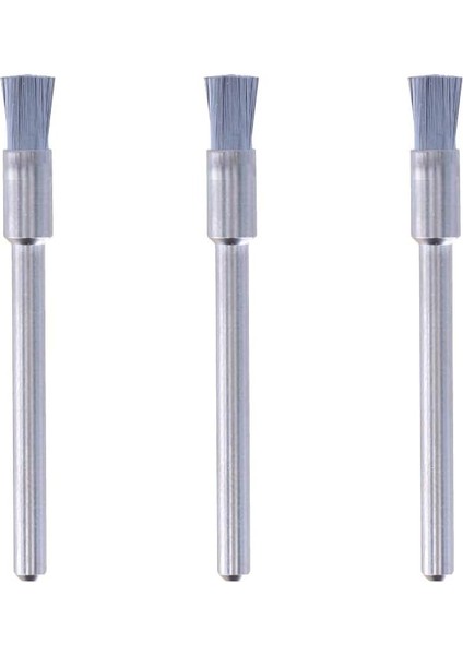 Menashop Metrashop 443 Karbon Çelik Fırça, Metalde Pas Temizleme, 3,2 Mm, 3'lü