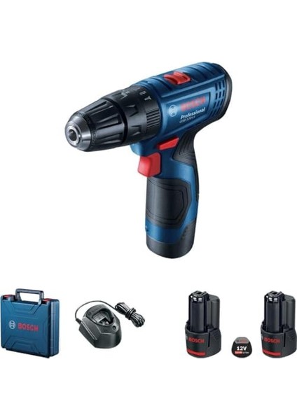 Menashop Metrashop Professional Gsb 120-LI Akülü Darbeli Delme Vidalama Makinesi (12 Volt, 2 x 2,0 Ah Akü, Şarj Cihazı, Yumuşak/sert Tork: 14/30 Nm; Plastik Çanta) fiyatları