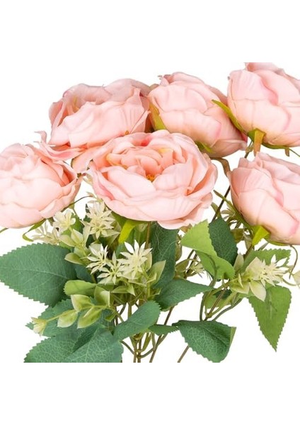 Menashop Metrashop Yapay Çiçek Şakayık Buket 7 Dal Pembe 41 Cm.