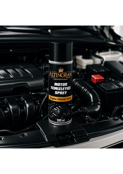 Susuz Motor Temizleme Spreyi 500ML - Su Gerektirmeyen Hızlı Etkili Motor Yağ Sökücü, Kir Çözücü & Parlatıcı Bakım Spreyi