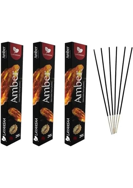 Menashop Metrashop Amber Kokulu Özel Aroma Kokusu Agarbatti Arınma 20 Adet 1 Paket Çubuk Tütsü