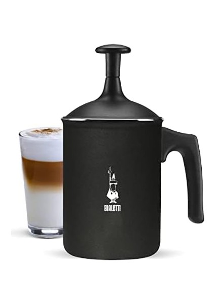 Menashop Metrashop Tutto Crema Süt Köpürtücü 3 Fincan, Çift Süzgeçli, Sağlam Süt Köpüğü Için, 0,16 L, Siyah