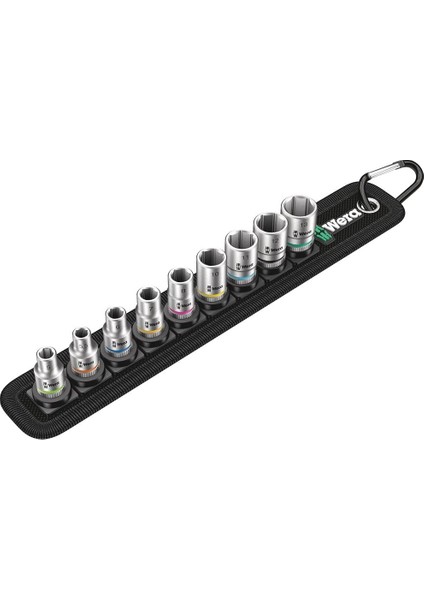 Menashop Metrashop 05003883001 Belt 4 Zyklop Lokma Anahtar Seti, 1/4 Inç Tahrik, 9 Parça