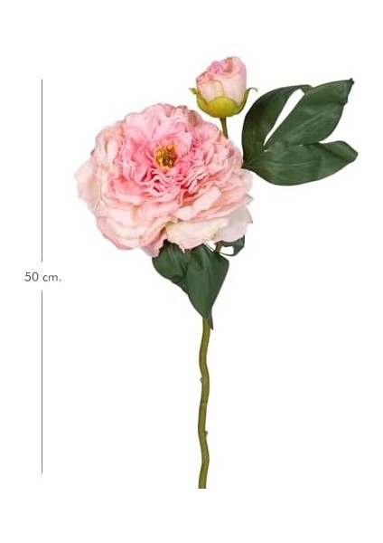 Menashop Metrashop Yapay Gül Tomurcuklu Açık Pembe 50 Cm.