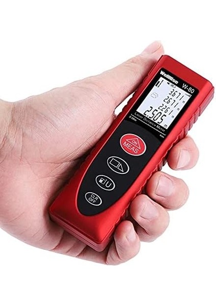Menashop Metrashop W-80 80 Metre Lazer Metre Mesafe Ölçer