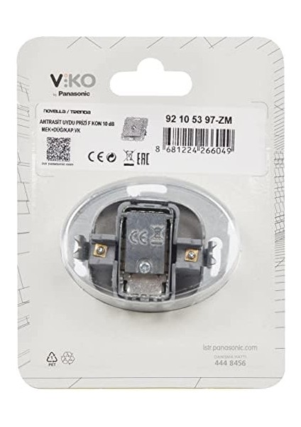 Menashop Metrashop Nt Antrasit Uydu Prizi F Kon 10 Db Mek+Düğme Kapak