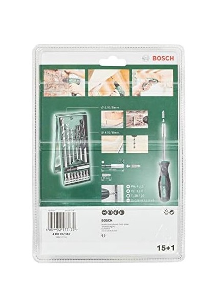 Menashop Metrashop Home And Garden 15 + 1 Parça Mini X-Line Karışık Set + Tornavida (Ahşap ve Taş Için, Matkap/tornavida Aksesuarı)