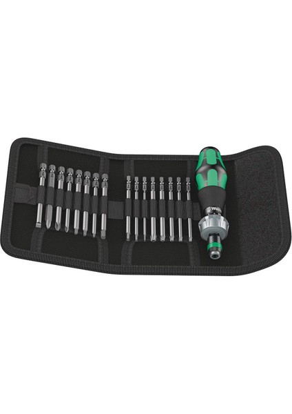 Menashop Metrashop 05051041001 Kraftform Kompakt 60 Ra, Farklı Uç Çeşitleri ile El Tornavidası, Inç Tipi, 17 Parça, Renk