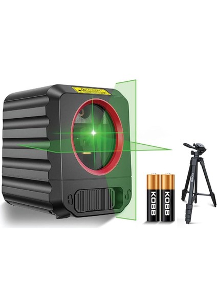 Menashop Metrashop KBL90GTP 30 Metre Profesyonel Yatay ve Dikey Otomatik Hizalamalı Yeşil Çapraz Çizgi Lazer Distomat + Tripod