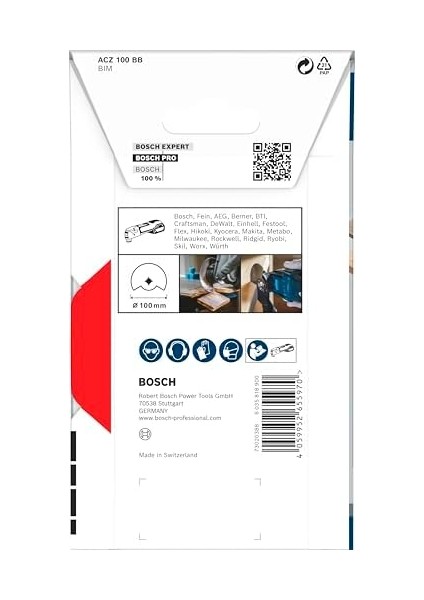 Menashop 1x Pro Acz 100 Bb Starlock Testere Ucu (Dolu Laminant Vinil, Pvc, Çivili Ahşap, Ø 100 Mm, Professional Aksesuar Çok Fonksiyonlu Makine)