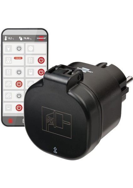 Menashop Metrashop Wifi Özellikli Zaman Ayarlı Dış Mekan Akıllı Priz Siyah
