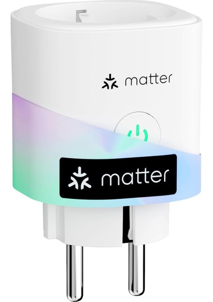 Menashop Matter Akıllı Priz, Elektrik Tüketimli Wi-Fi Priz, Balkon Elektrik Santrali Için, Homekit, Alexa ve Google ile Çalışır, 16 A, 1 Adet
