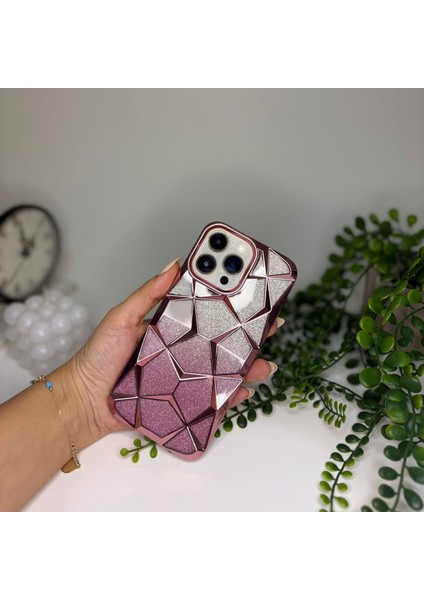 Epamira Pırlanta Parlaklıkta Iphone 14 Pro Max Telefon Kılıfı Pembe
